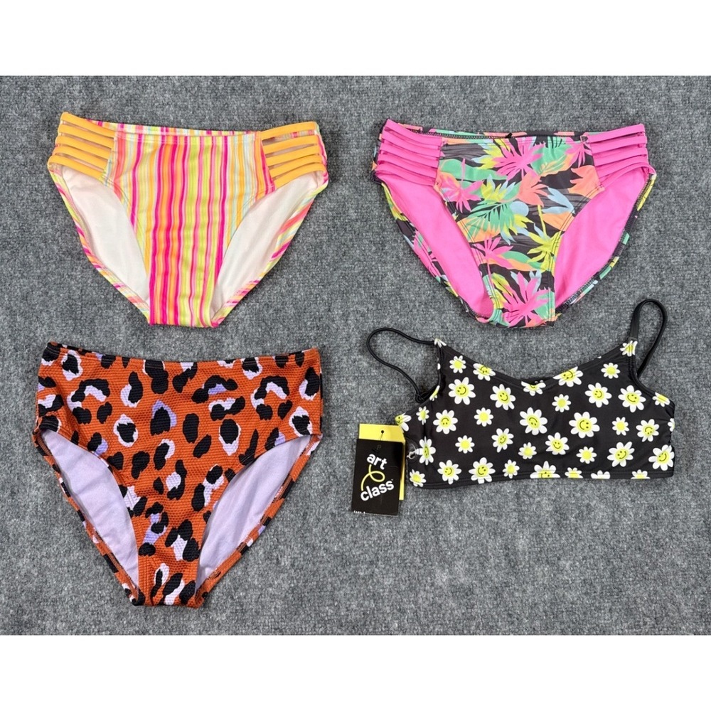 Girls Swimwear 4 Piece Bundle Size L and XL 1 Size L 10-12 3 Size XL 14 NWT